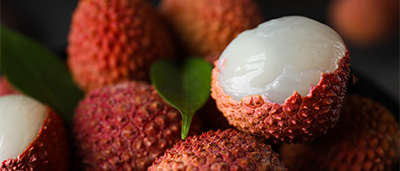 litchi gros plan - fruits mur à point Halls
