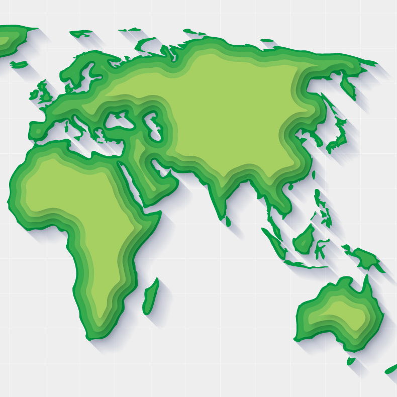 map monde - pole internationnaux Halls